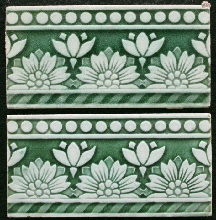 Azulejo (2) - Villeroy & Boch - Art Nouveau - 1900-1910 