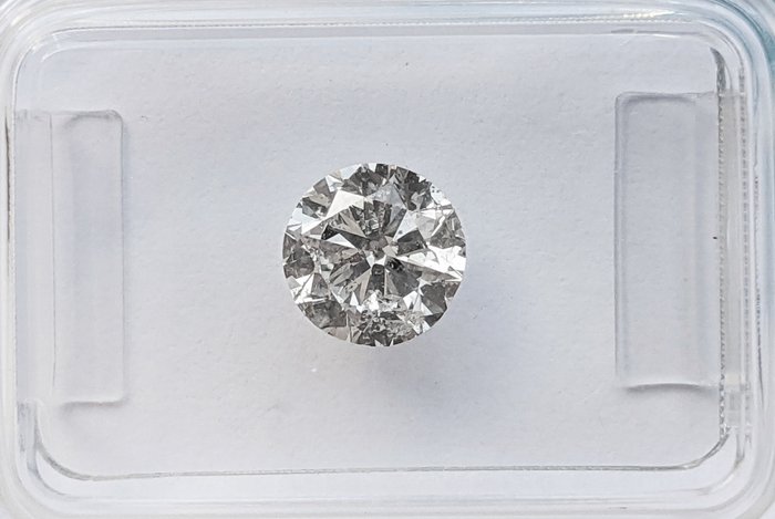 Gyémánt - 1.00 ct - Kerek - F - I1