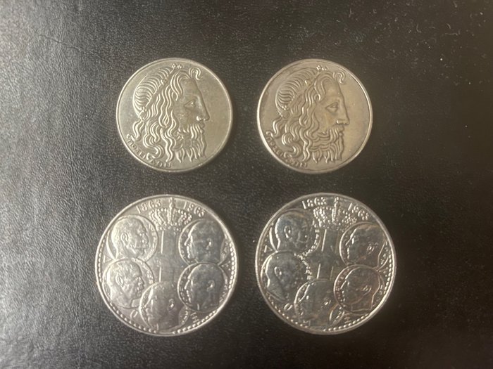 Grekland. A Lot of 4 x Greek silver commemorative coins (2x) 20 Drachmai 1930, and (2x) 30 Drachmai 1963  (Utan reservationspris)