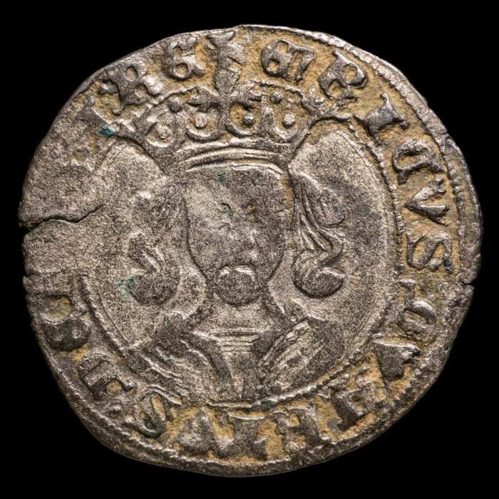 卡斯蒂利亚王国. Enrique IV. Cuartillo Ceca Burgos (BAU 1000)  (没有保留价)
