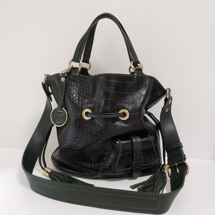 Lancel - Premier Flirt Crocodile embossed Leather - Shoulder bag