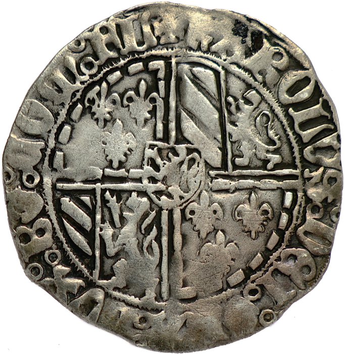 勃艮第統治尼德蘭. Karel de Stoute (1467-1477). Dubbele Groot Vierlander n.d. (1468-74)