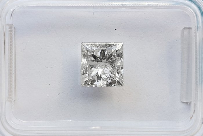 钻石 - 1.24 ct - 公主方形 - G - I1 内含一级