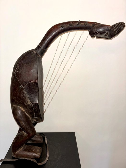 Afrikanische Fang-Ngombi-Harfe – 52 cm - Gabun