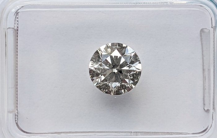 鑽石 - 1.01 ct - 圓形 - I(極微黃、正面看為白色) - SI2