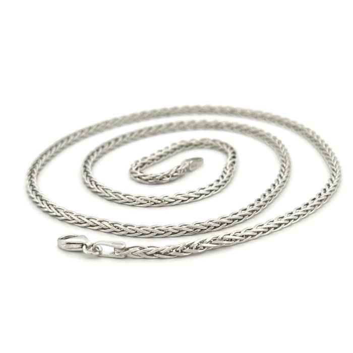 Collana spiga -  45 cm - 4.2 gr - 18 kt - Necklace - 18 kt. White gold 