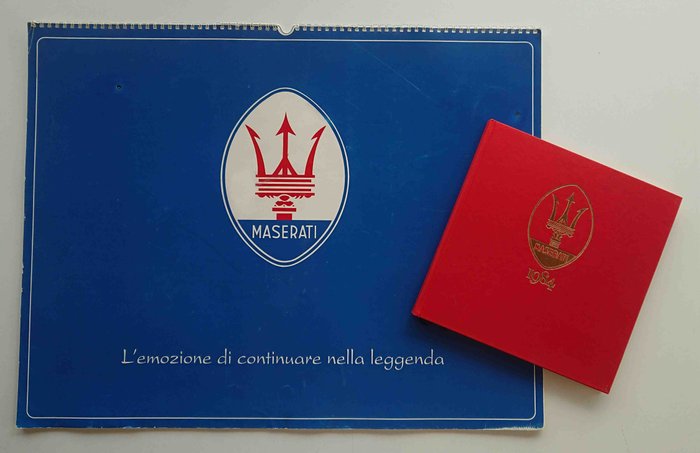 议程和日历 - Maserati - Agenda 1984 con Autografo De Tomaso e Calendario 1995 - 1984