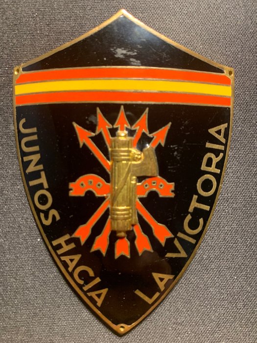 Italië - Medaille - Scudetto da braccio da ufficiale Guerra di Spagna CTV