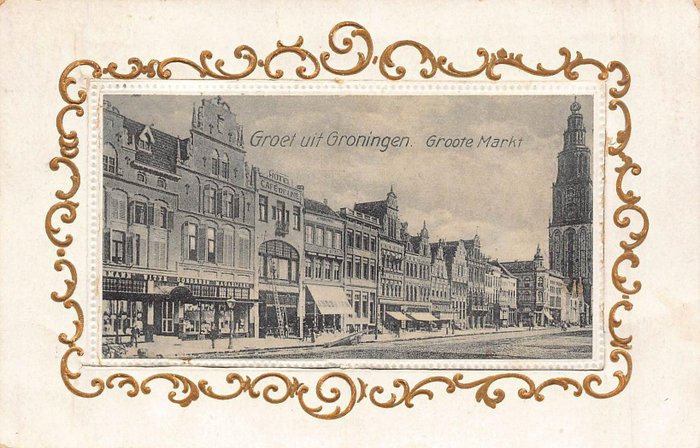 Alankomaat - Groningenin kaupunki - näkymät vanhaan kaupunkiin - Postikortti (119) - 1905-1975