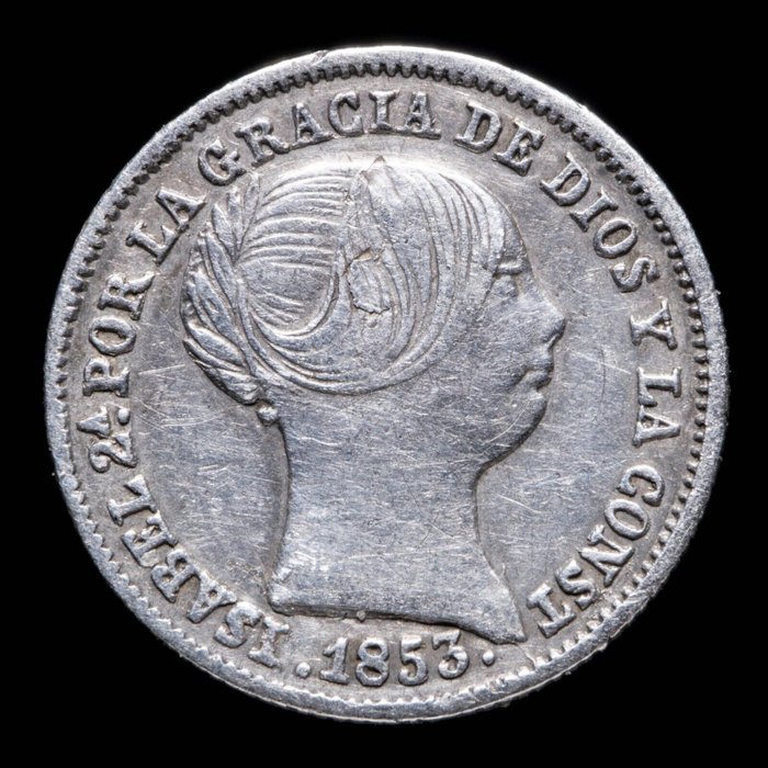 Spanje. Isabel II (1833-1868). 1 Real Barcelona 1853