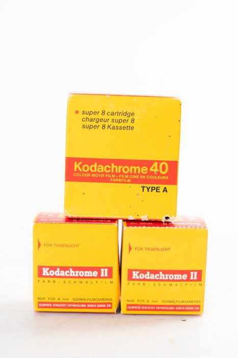Kodak Kodachrome 40 type A + 2x Kodachrome II (7,5m) Pellicola inutilizzata