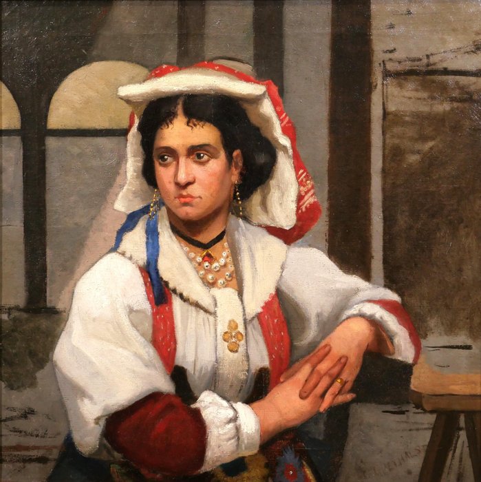 Charles Goethals (1853-1885) - Italian woman
