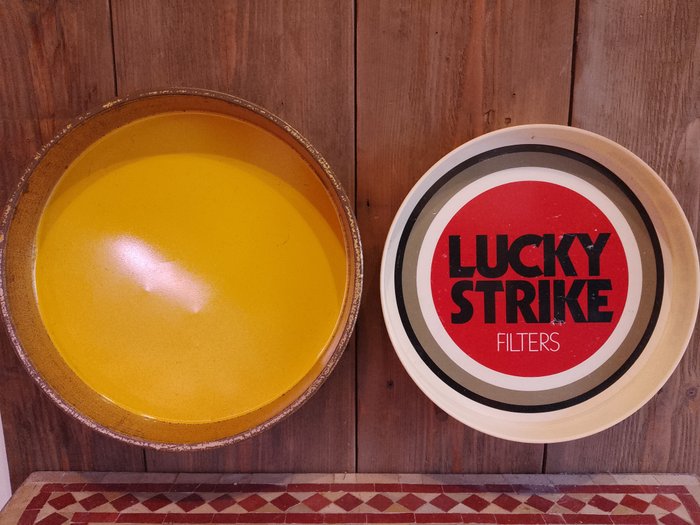 Schweppes / Lucky Strike - 上菜托盤 (2) - 塑料, 金屬