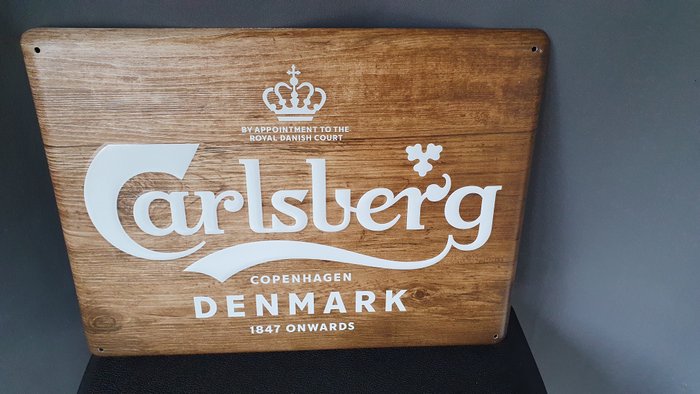 Carlsberg - Copenhagen - Denmark - Tegn (1) - Metal reklameskilt - Lak, Metal