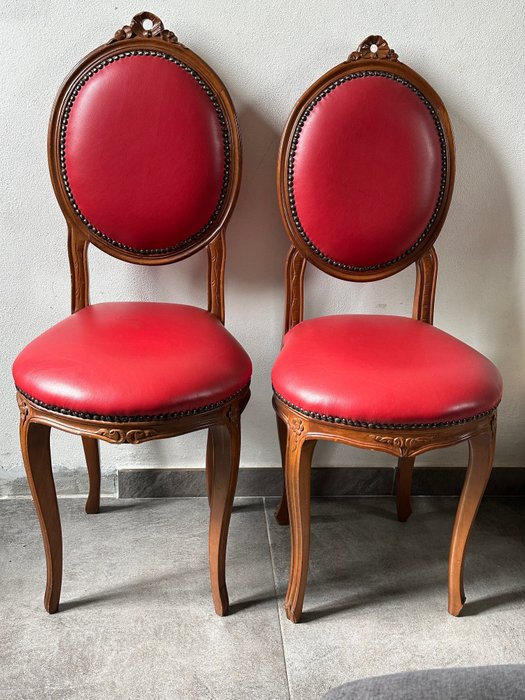 ottoman - 椅 (2) - 奧斯曼帝國 - 木, 皮革