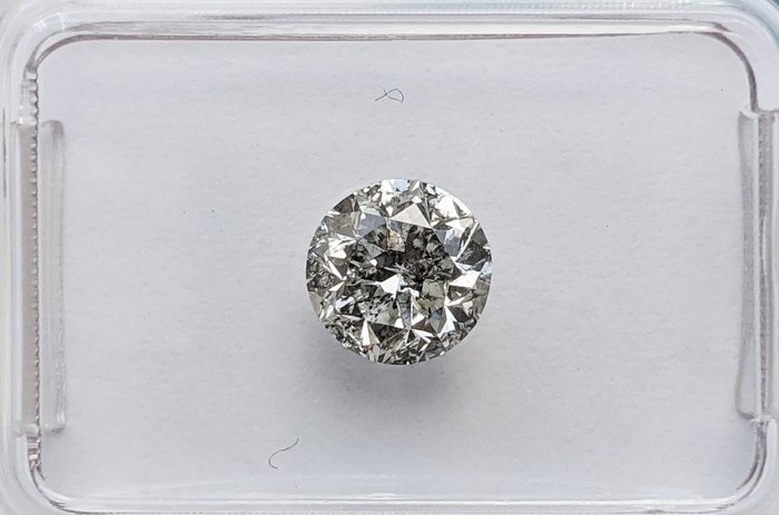 Diament - 1.00 ct - okrągły - I - SI2 (z nieznacznymi inkluzjami)