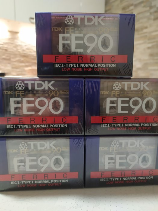 TDK - FE-90 - Positie normaal Type I - Lege audiocassette