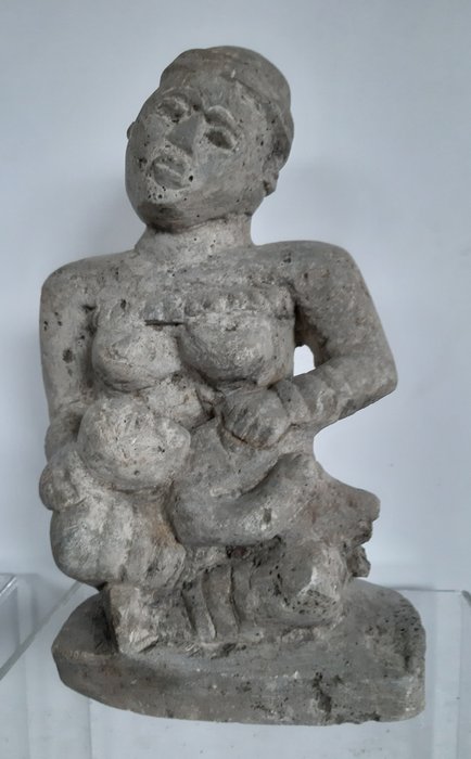 Ntadi zwangerschapsbeeldje - Kongo waarschijnlijk Boma-regio - Belgisch Congo