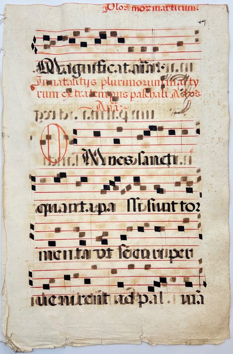 脚本 - Unknown - Antiphonary - 17th Century handwritten and painted on paper - 1600