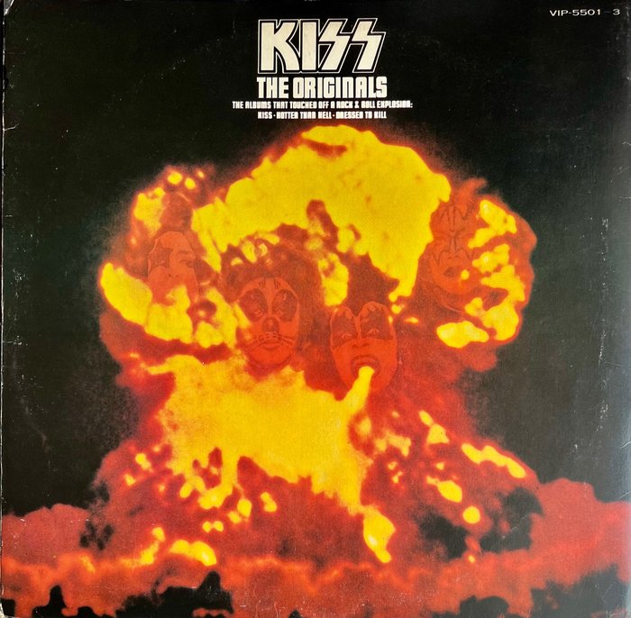 KISS - The Originals - 3xLPs - 1st JAPAN PRESS - LIMITED - A COLLECTOR'S TREASURE ! - 3 x LP 專輯（三專輯） - 日式唱碟, 第一批 模壓雷射唱片 - 1977