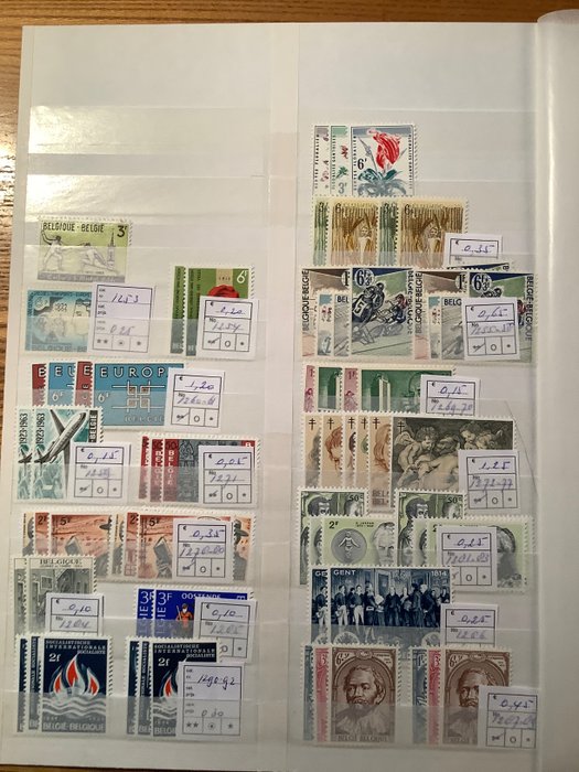 Belgique 1963/1970 - Lot de timbres-poste en numéros variés