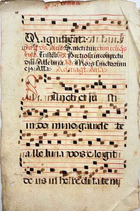 Skript - Unknown - Antiphonary - 17th Century handwritten and painted on paper - 1600
