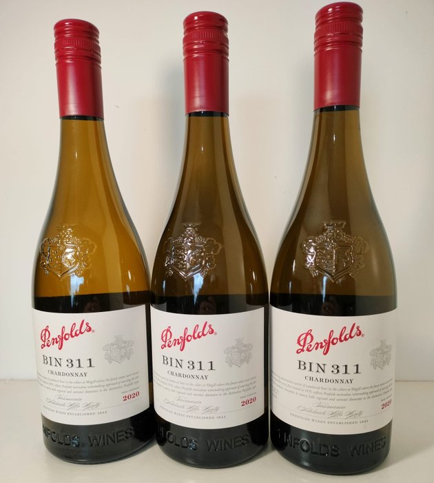 2020 Penfolds Bin 311 Chardonnay - Coonawarra - 3 Bottiglie (0,75 L)