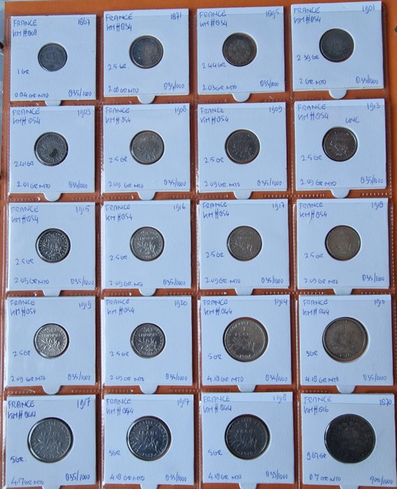 世界. Very large collection of 755 silver coins, everything is silver from many countries with much better