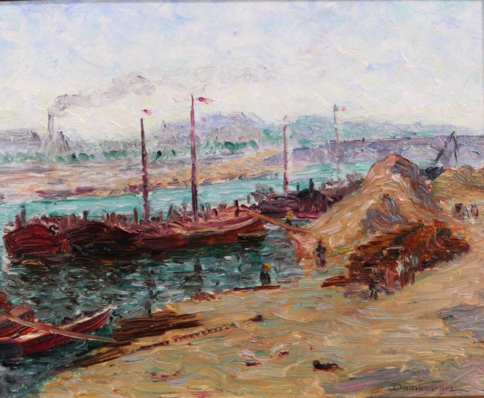 Edouard Jean Dambourgez (1844-1931) - Paris, the docks of Bercy