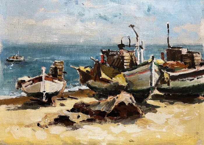 Max Roth (1954) - Fischerboote an der Costa Brava