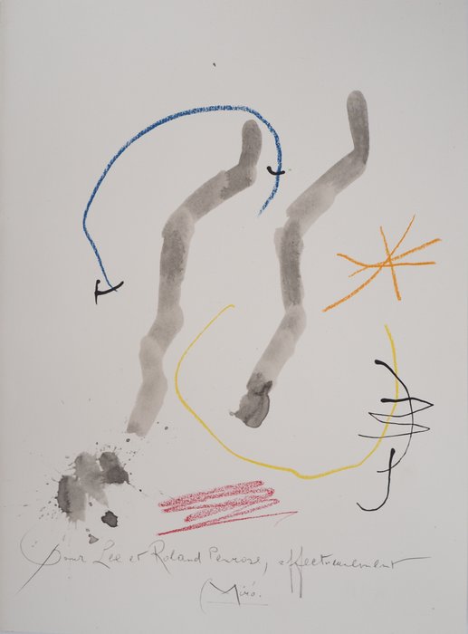 Joan Miro (1893-1983) - Danse surréaliste à l'étoile