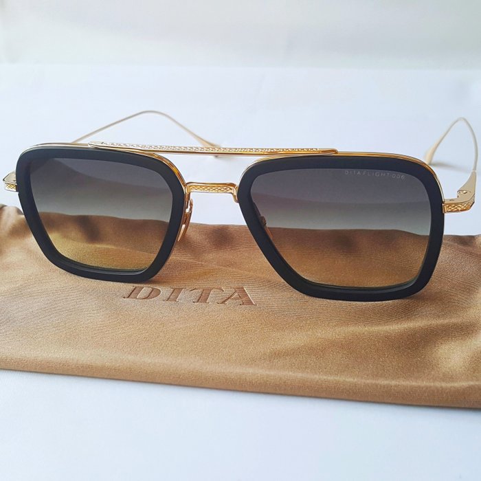 Dita - TITANIUM - Aviator - Gold - Exclusive - Hand Made - New - Solbriller