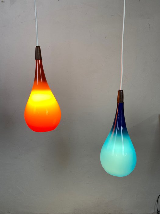 Holmegaard - Væglampe - Glas, Træ - Teak