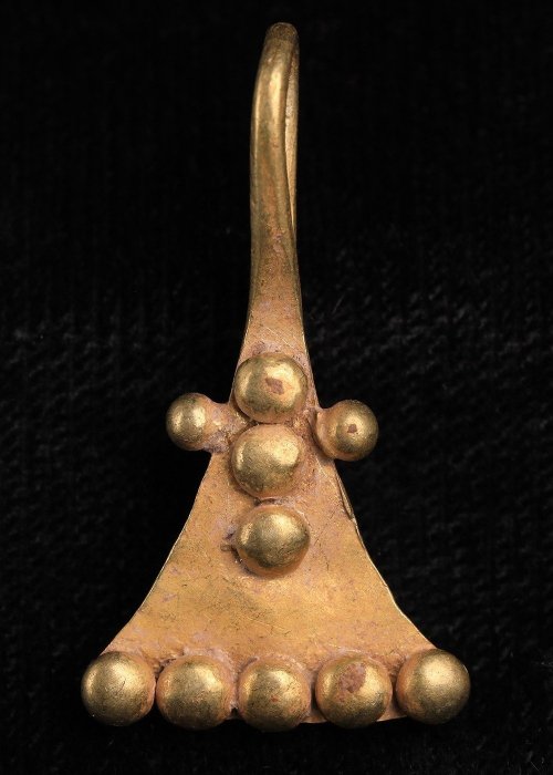 Westasiatisch Gold Ohrring mit Granulat - (1)