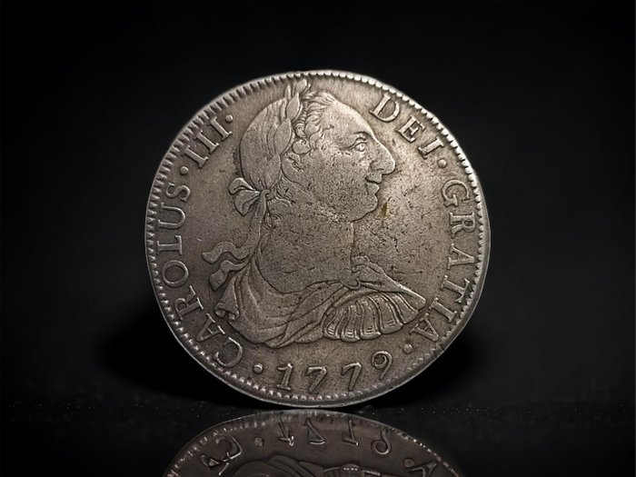 Espanha. Carlos III (1759-1788). 8 Reales 1779 Mexico FF..