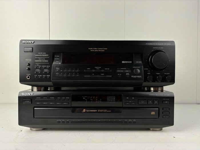 Sony - STR-DE225 Ontvanger - CDP-C661 5 CD-wisselaar Stereoset - Diverse modellen