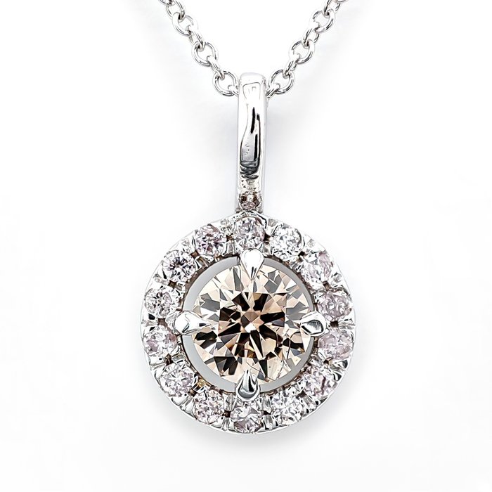 Fără preț de rezervă - Pandantiv Aur alb Diamant  (Cu claritate îmbunătățită) - Diamant 