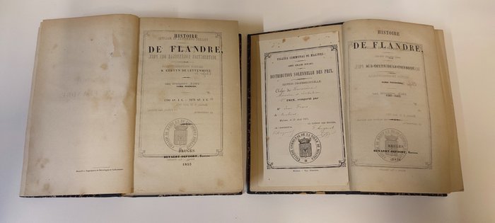 Kervyn de Letttenhove. - Histoire de Flandre. - 1853