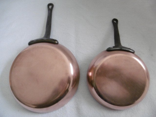平底鍋 (2) -  2 個平底鍋 - 銅