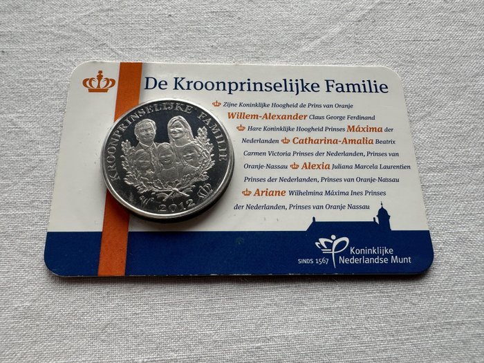 Nederland. Penning 2012 'Kroonprinselijke Familie' in coincard