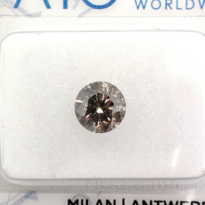 Diamant - 0.80 ct - Rund - Fancy Deep Gray - I3 *NO RESERVE PRICE*