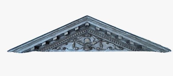 Arkitektonisk prydnad (1) - Pediment / Fronton (w. 222cm) - Neoklassiska - Troligen 1800-talet 