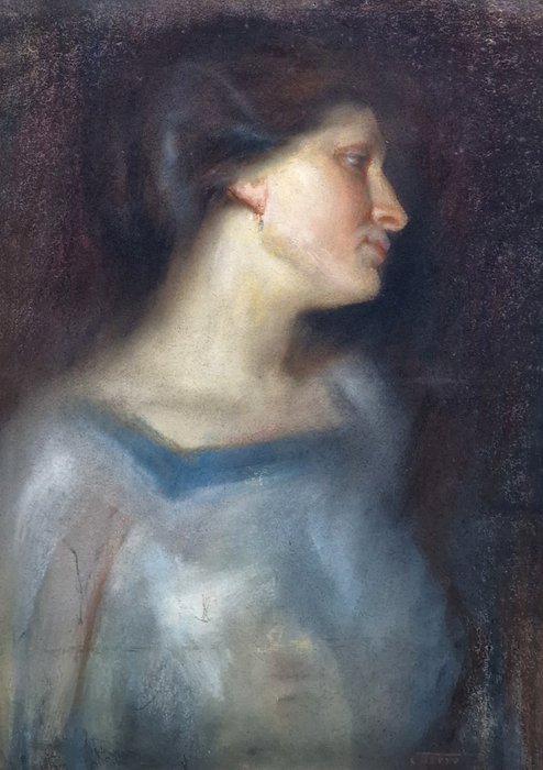 Cesare Ferro (1880-1934) - Ritratto di donna