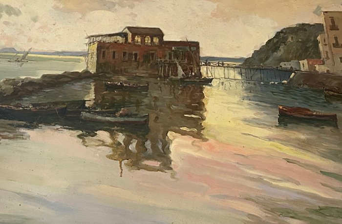 Pasquale Manduca (1878-1966) - Marina - Pozzuoli (Napoli)