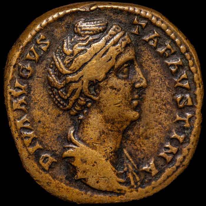 Romeinse Rijk. Faustina I († 140/1 n.Chr.). Sestertius Roma - Pietas