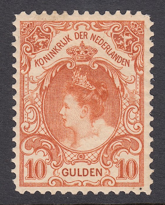 荷蘭 1905 - 威廉明娜女王類型“毛領” - NVPH 80