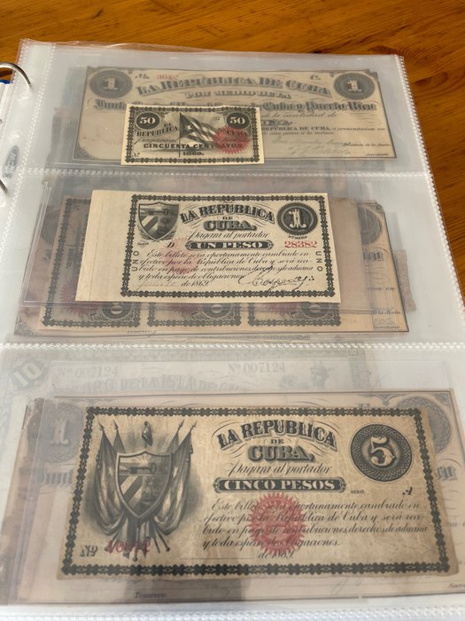 Kuba. - Huge collection of 150+ banknotes in album - various dates