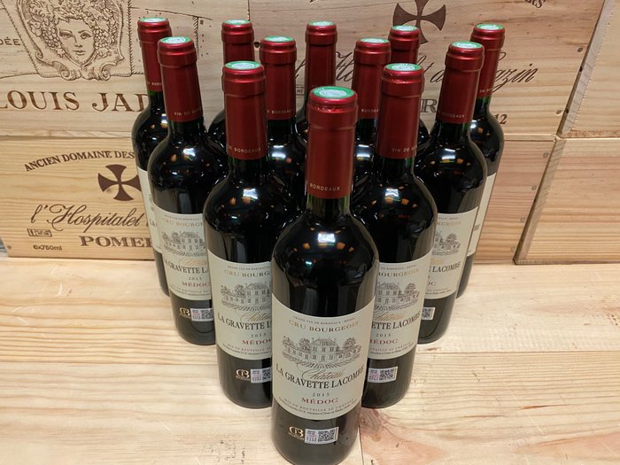 2015 Chateau La Gravette Lacombe - Medoc Cru Bourgeois - 12 Bottiglie (0,75 L)