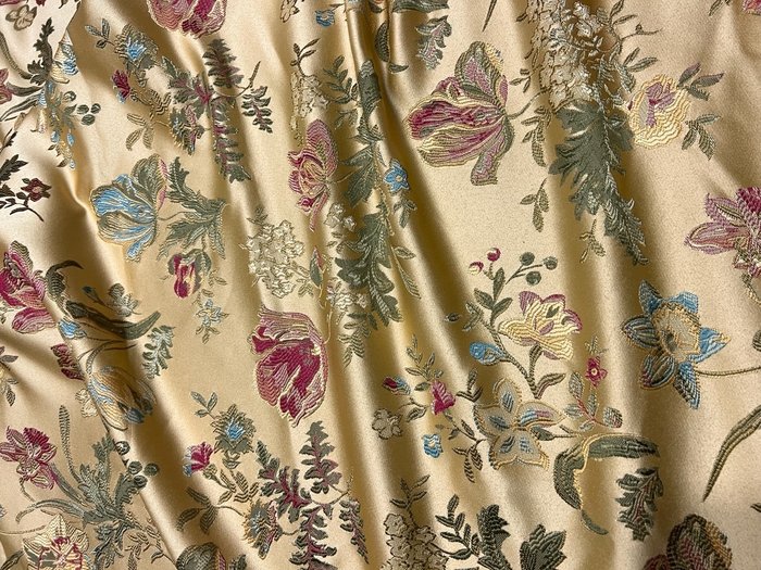 San Leucio Fine San Leucio gold silk blend damask fabric - Textile - 450 cm - 140 cm