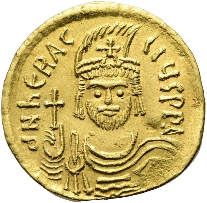 Império Bizantino. Heráclio (610-641 d.C.). Solidus 610-613